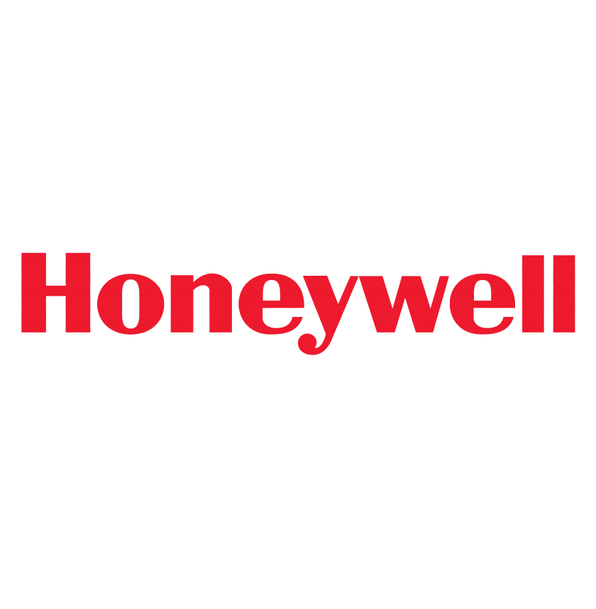 The image shows the Honeywell logo with the brand name in bold red letters on a plain white background.